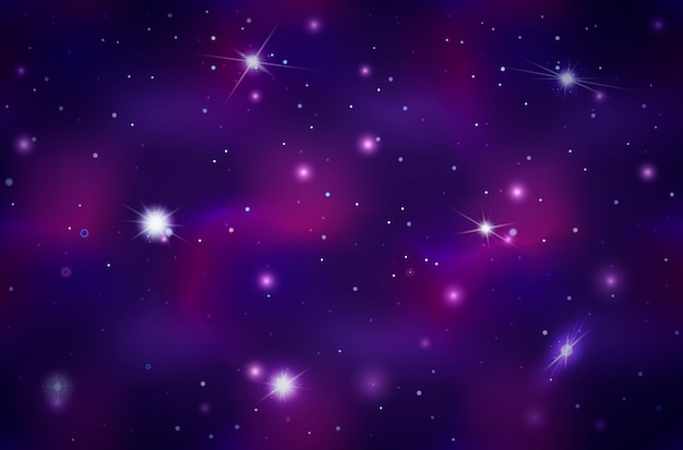 Wide deep space background with bright stars and constellations