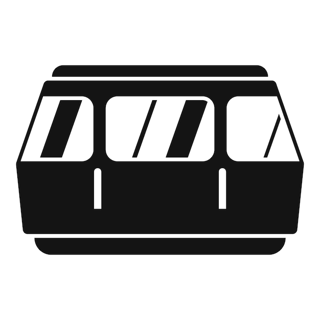 Wide passenger wagon icon simple vector High speed train