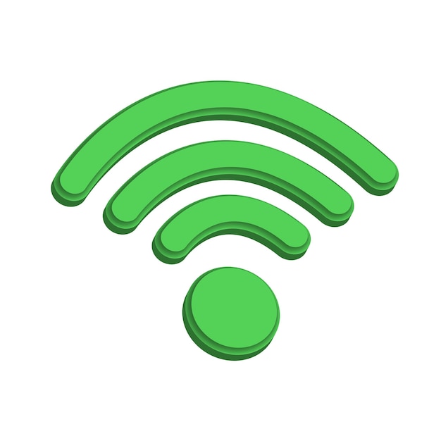 Wifi icon connection 3D realistic