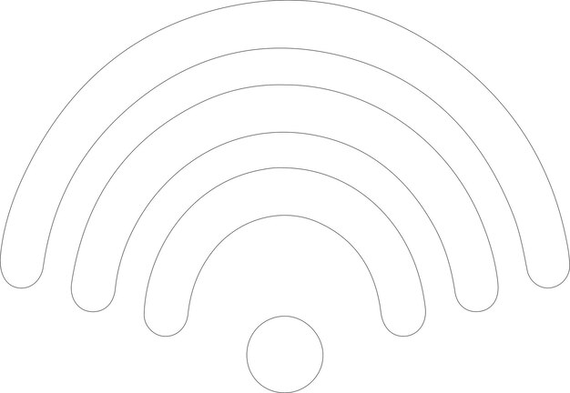 Vector wifi icon outline silhouette white background