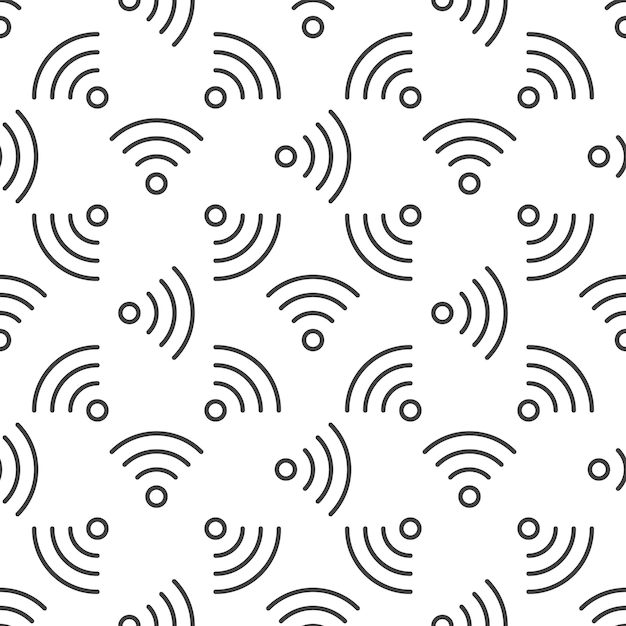 WiFi seamless pattern - vector Wi Fi concept background