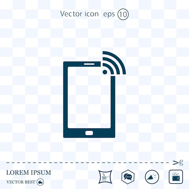 Wifi symbol vector icon on background Eps 10