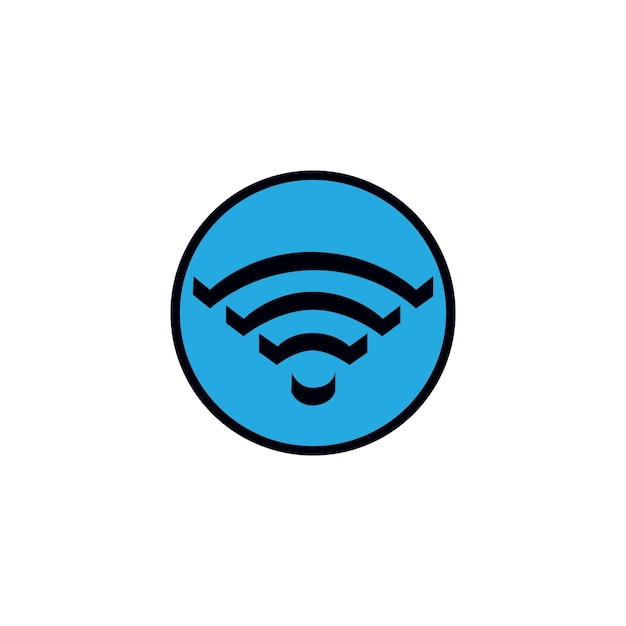 Wifi wireless internet signal or isp hotspot connection flat icon for