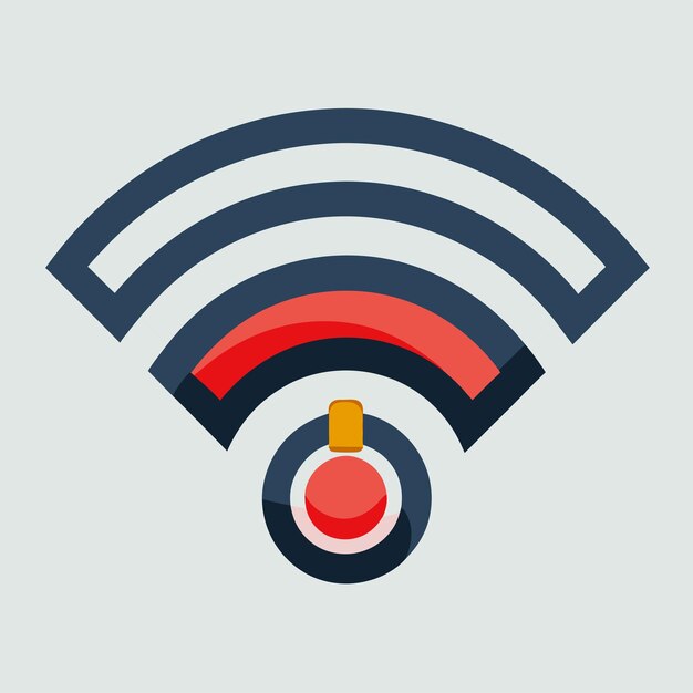 Vector wifi with onoff button logo design modern and functional vector graphics