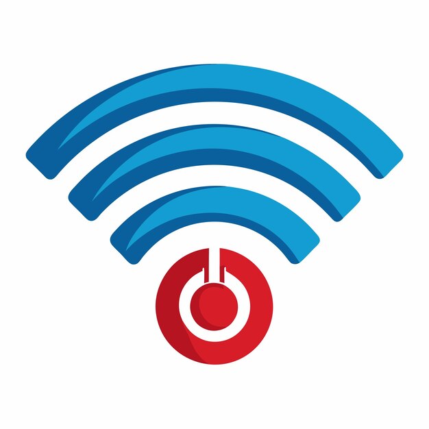 WiFi with OnOff Button Logo Design Modern and Functional Vector Graphics