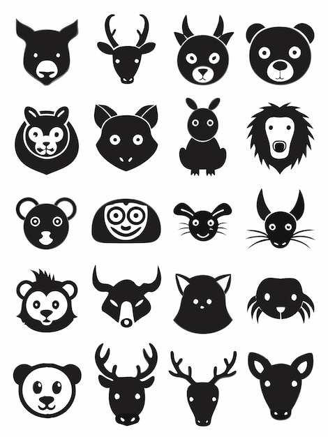 wild animals vector graphics illustration EPS source file format lossless scaling icon design