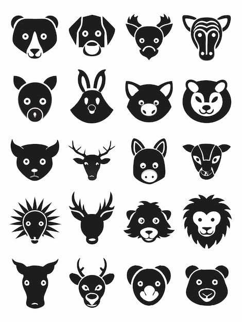 wild animals vector graphics illustration EPS source file format lossless scaling icon design