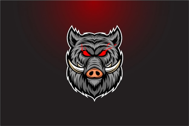 Wild boar head mascot