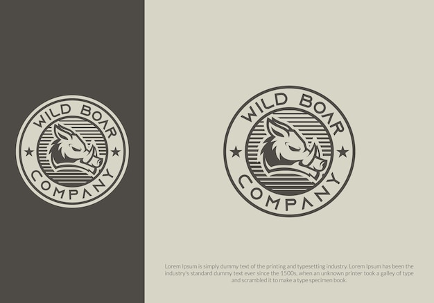 wild boar logo template