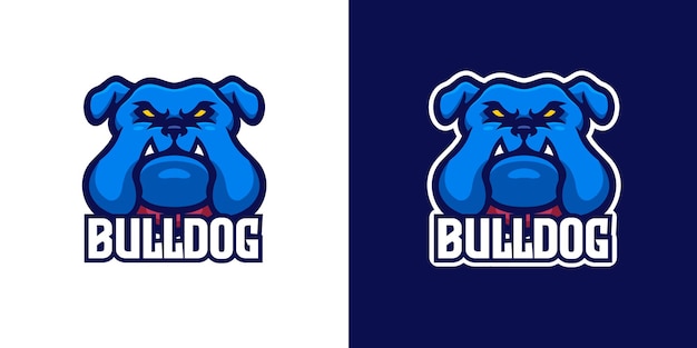 Wild Bulldog Mascot Character Logo Template