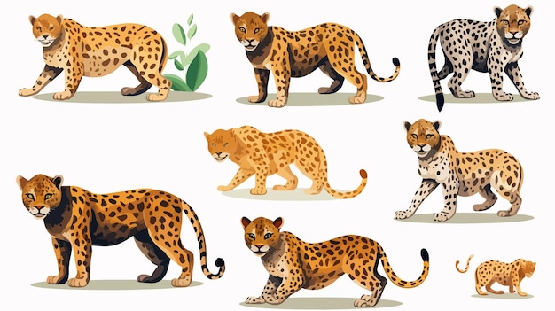 Wild Cats Collection Jaguars Cheetahs and Leopards in Natural Habitat