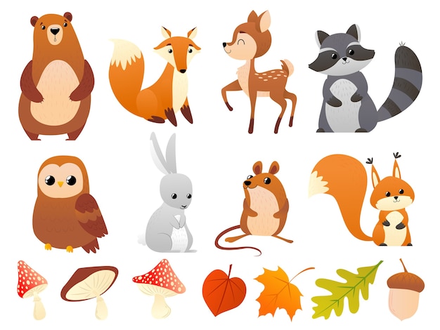 Wild forest animals