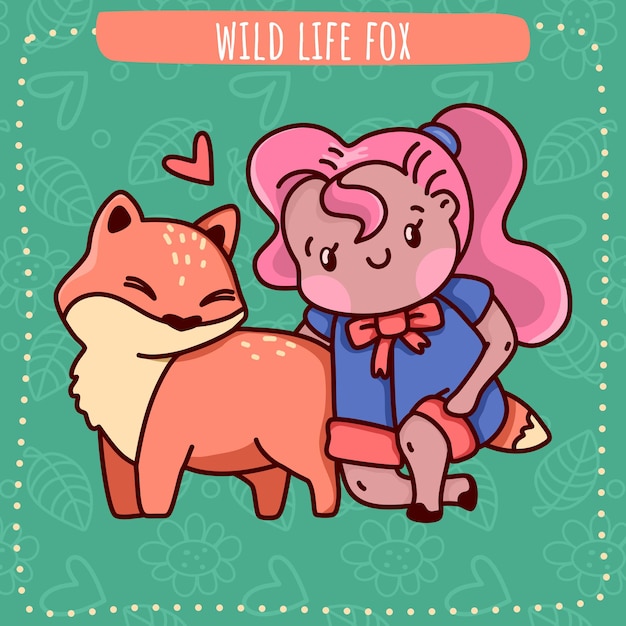 Wild Life Fox illustration