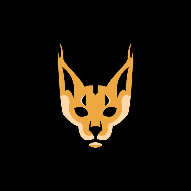 Wild lynx logo design vector illustration