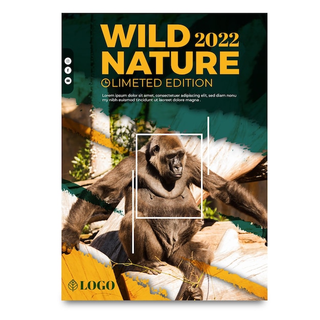 Wild nature poster template