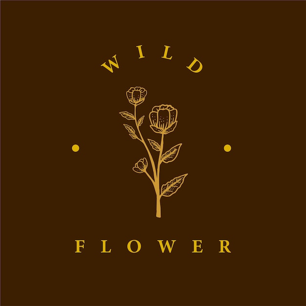 wild organic floral vintage hand drawn