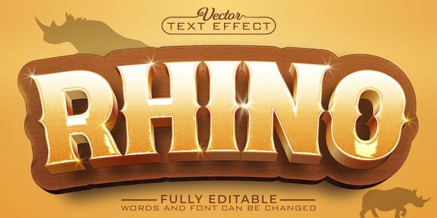 Wild Rhino Vector Editable Text Effect Template