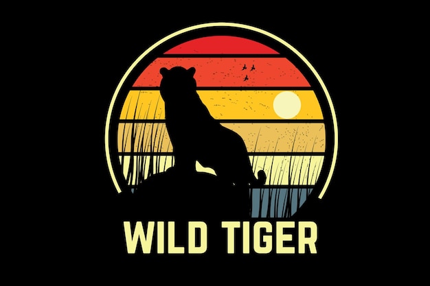 Wild tiger color yellow and orange