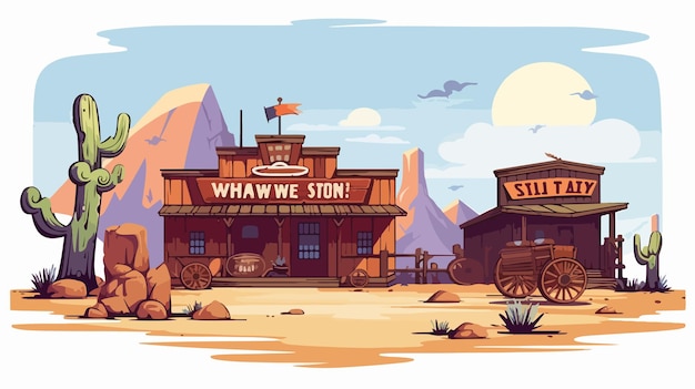 Vector wild west culture graphic design vector illustration