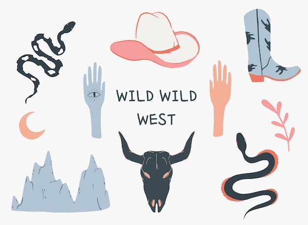 Wild Wild West illustrations