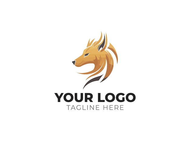 Wild Wolf Head Logo Vector Design