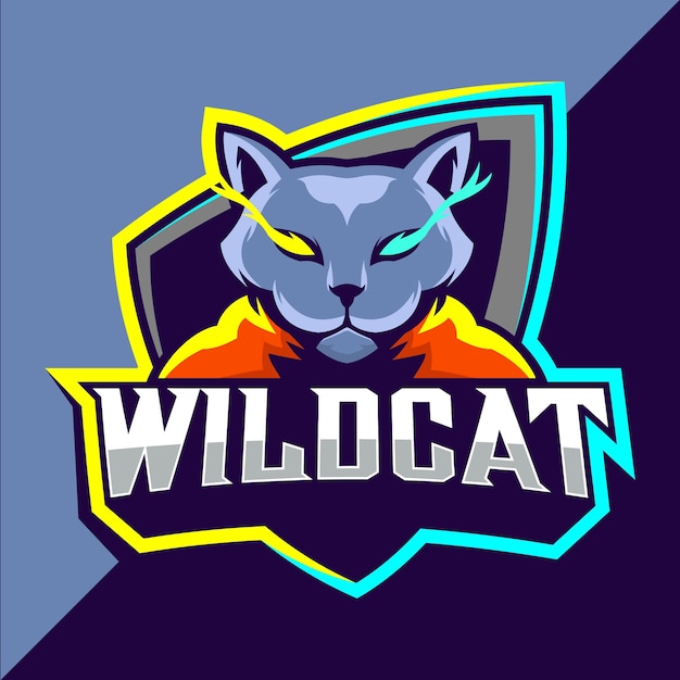 Wildcats mascot esport logo design