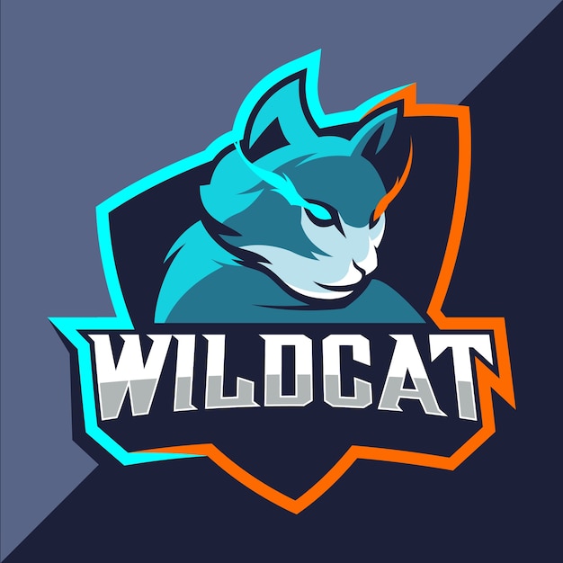 Wildcats mascot esport logo design