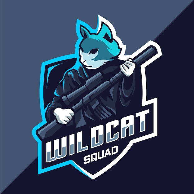 Wildcats squad esport logo design