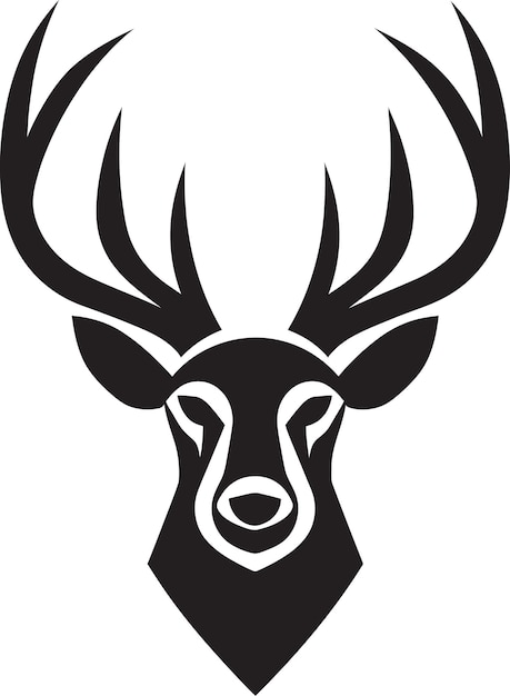 Wilderness Icon Deer Head Vector Symbol Majestic Antlers Deer Head Logo Design Art