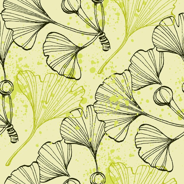 Wildflower Ginkgo flower pattern