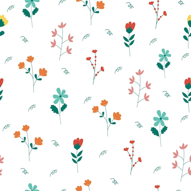 Wildflower seamless pattern for modern wallpaper fabric home decor and wrapping paper projects