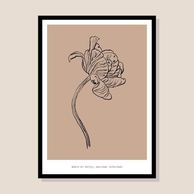 Wildflowers and botanical vector illustrations for your wall art gallery