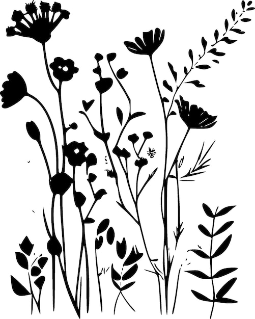 Wildflowers High Quality Vector Logo Vector illustration ideal for Tshirt graphic