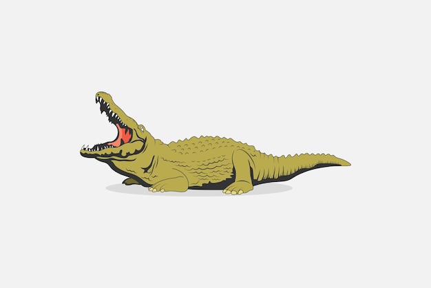 Wildlife Alligator vector Crocodile Vector illustration Alligator Infill Magnet Bottle Opener