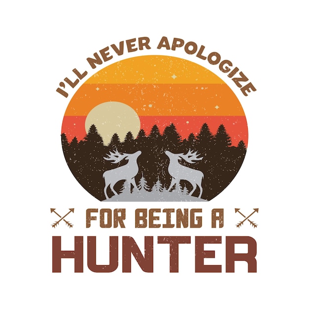 Wildlife hunting vector Tshirt design