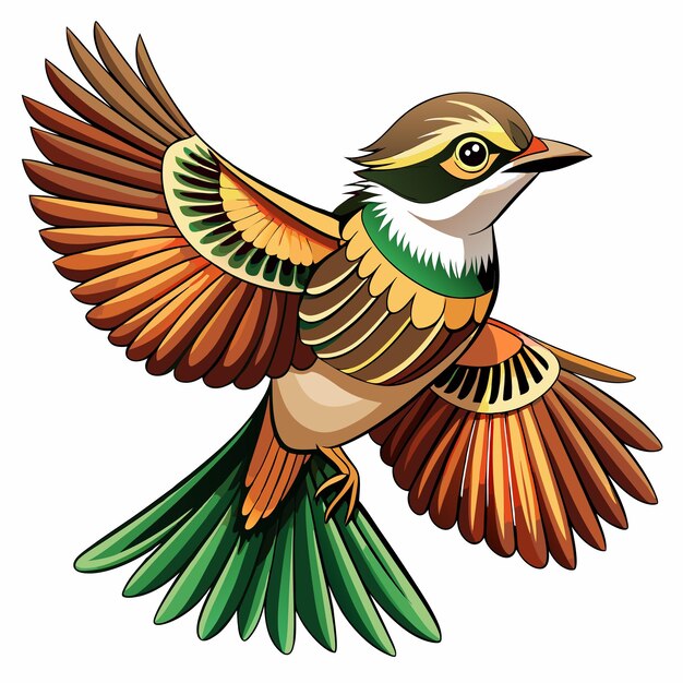 Vector wildlife tshirt vector design featuring acadian flycatcher