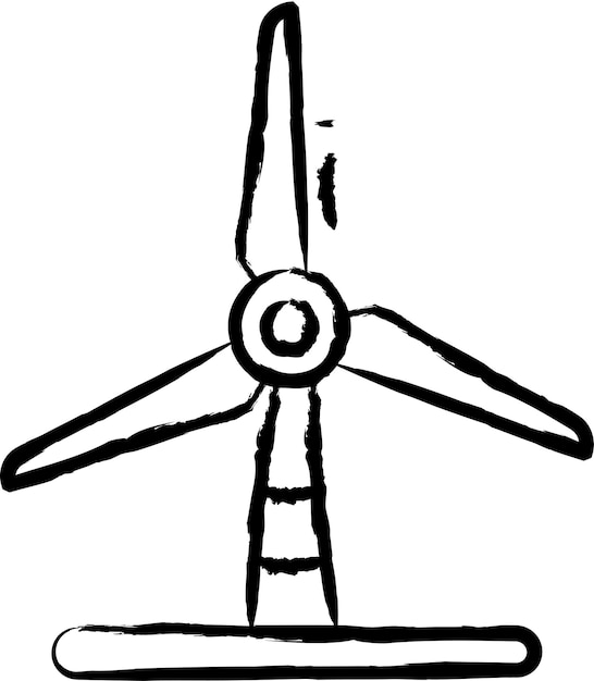 Wind Energy hand drawn vector illustration