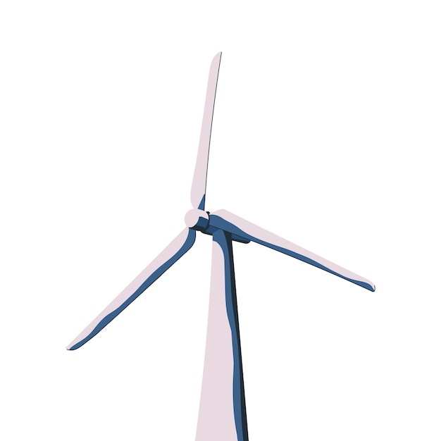 Wind turbine for eco renewable energy production. Windmill sustainable electricity power generator.