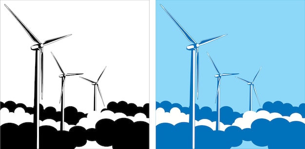 Wind turbines in the clouds