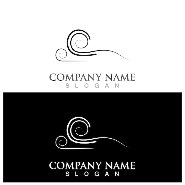 Wind vector and logo template