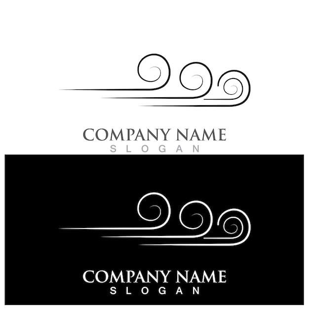 Wind vector and logo template