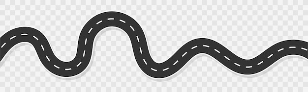 Winding road horizontal asphalt road template