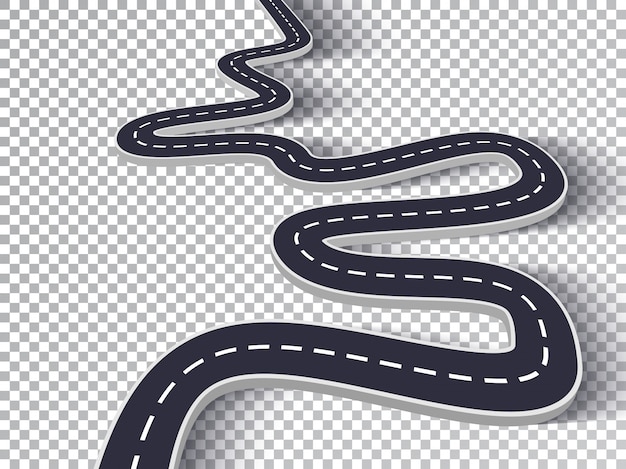 Winding Road Isolated Transparent Special Effect