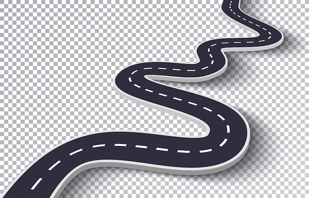 Winding Road Isolated Transparent Special Effect