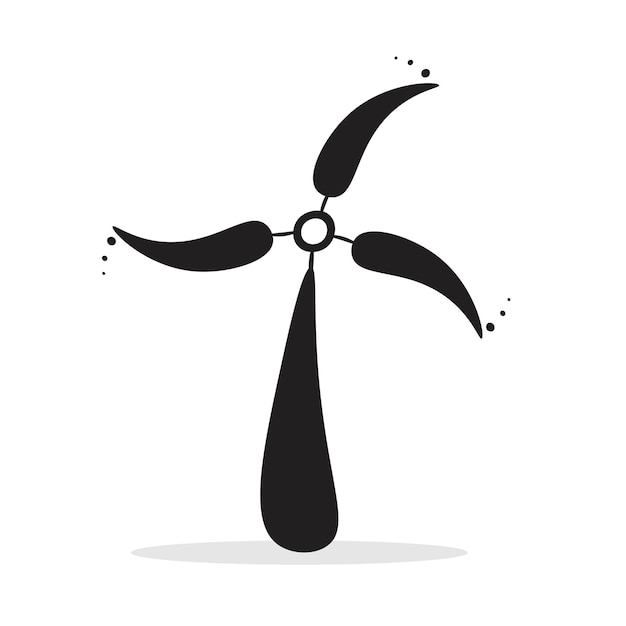 Windmill alternative wind turbine and renewable energy vector icon environment concept for graphic design logo website social media mobile app ui illustration