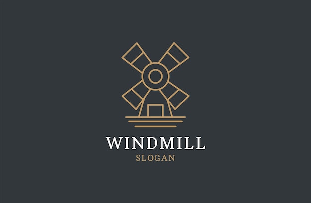 Windmill logo icon design template vector illustration