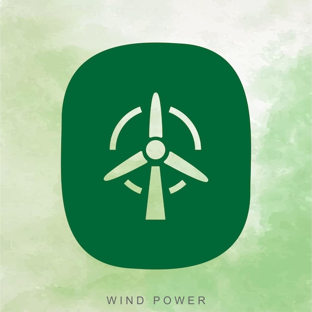 Windmill power plant icon