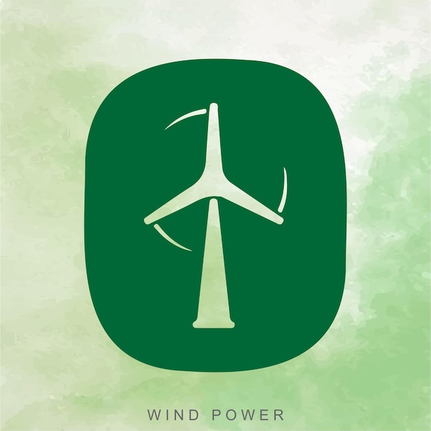 Windmill power plant icon