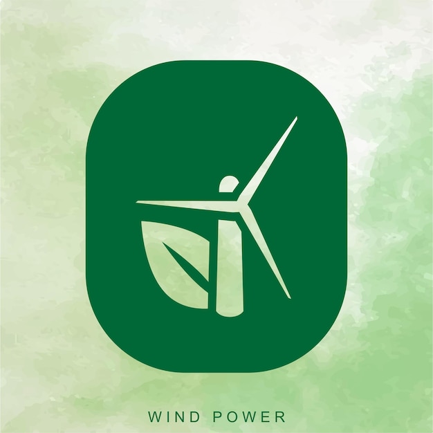 Windmill power plant icon