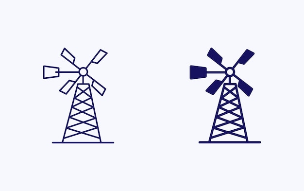 Windmill vector illustration icon